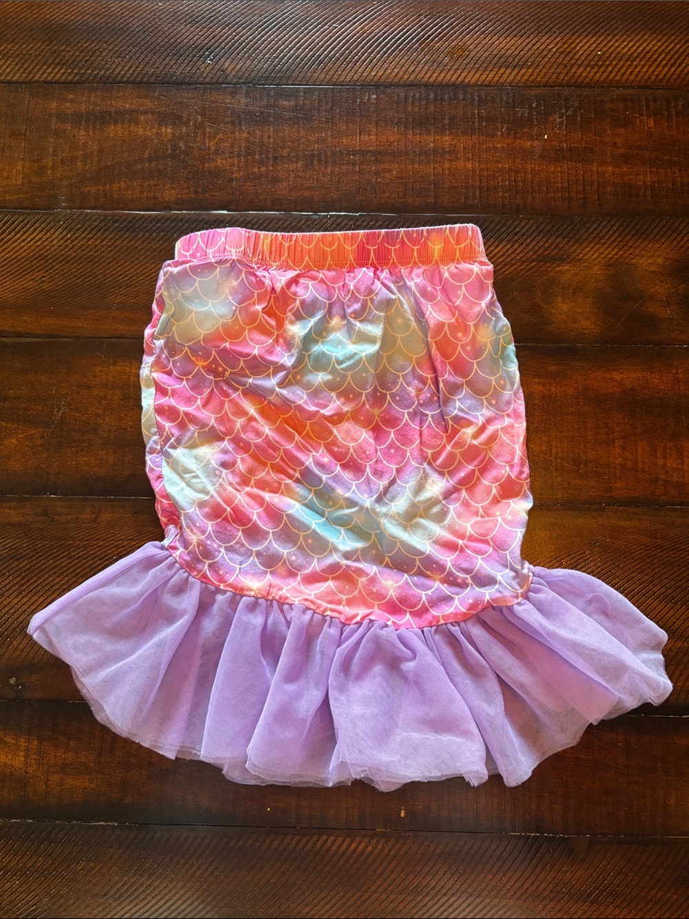 RuffleButts Girls Mermaid Scale Skirt in Coral Pink and Lilac